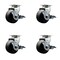 Service Caster Tool Box Caster Wheel Set 4'' Glass Filled Nylon Swivel Casters, 4PK TOOL-SCC-20S420-GFNB-TLB-4 - alternate 1